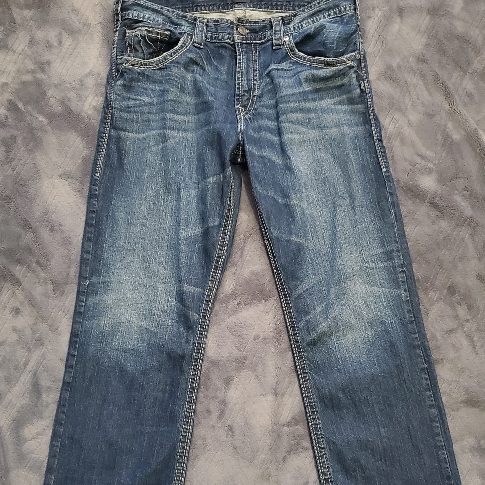 Mens silver jeans